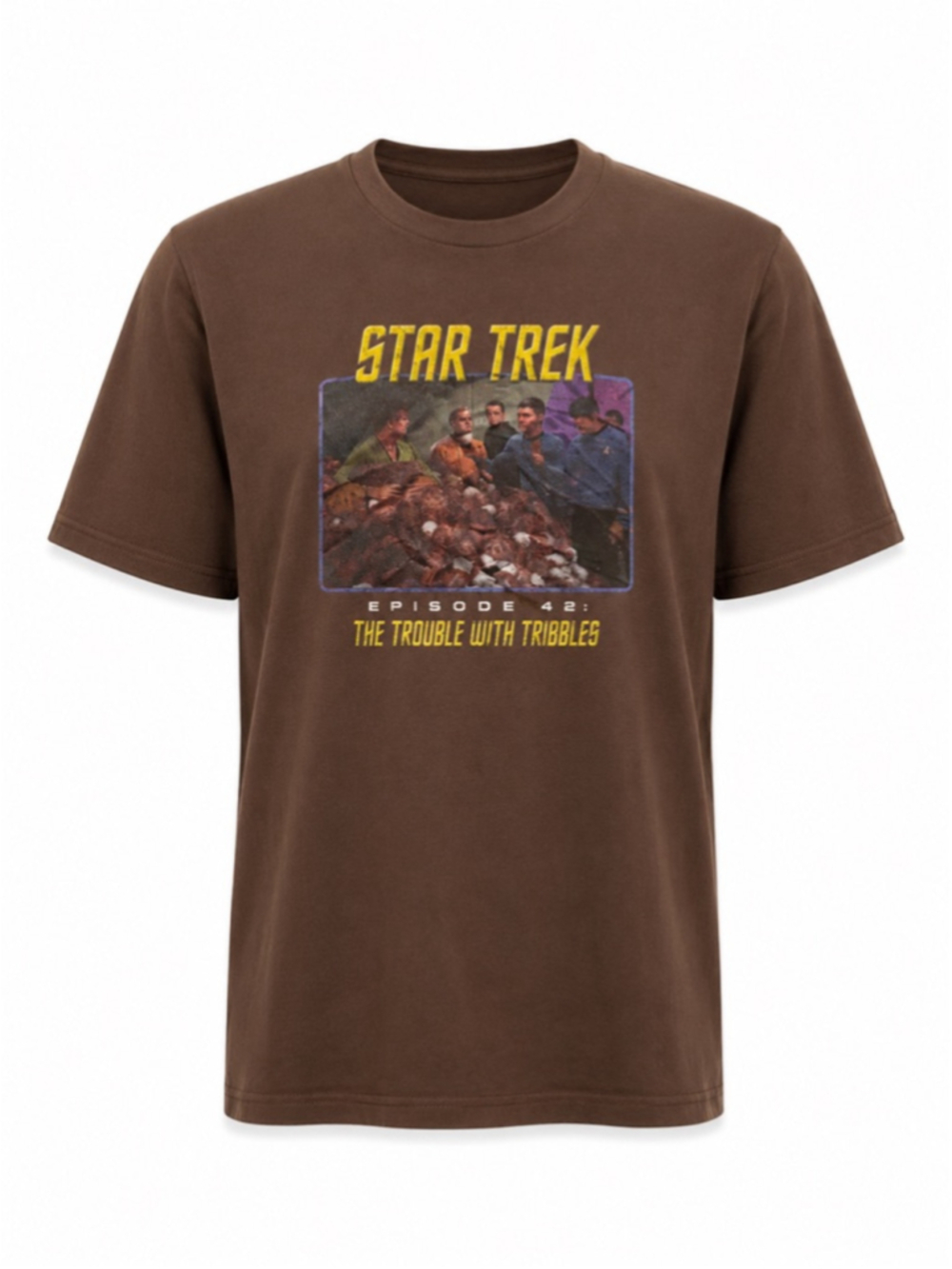 Men's BELLA+CANVAS Star Trek Tribbles Short Sleeve Tee XL Brown